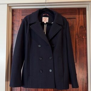 Brooks Brothers Dark Blue Wool Peacoat